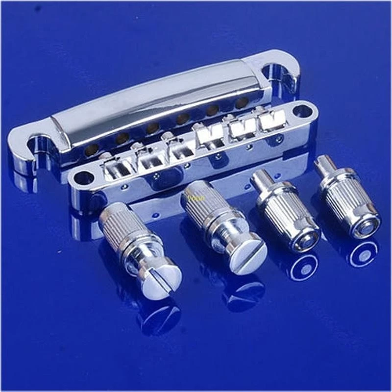 Youn สะพานสายกีตาร์โครเมี่ยม Tune-O-matic Tailpiece Tailpiece สําหรับ Les Paul สําหรับ LP Style Set N