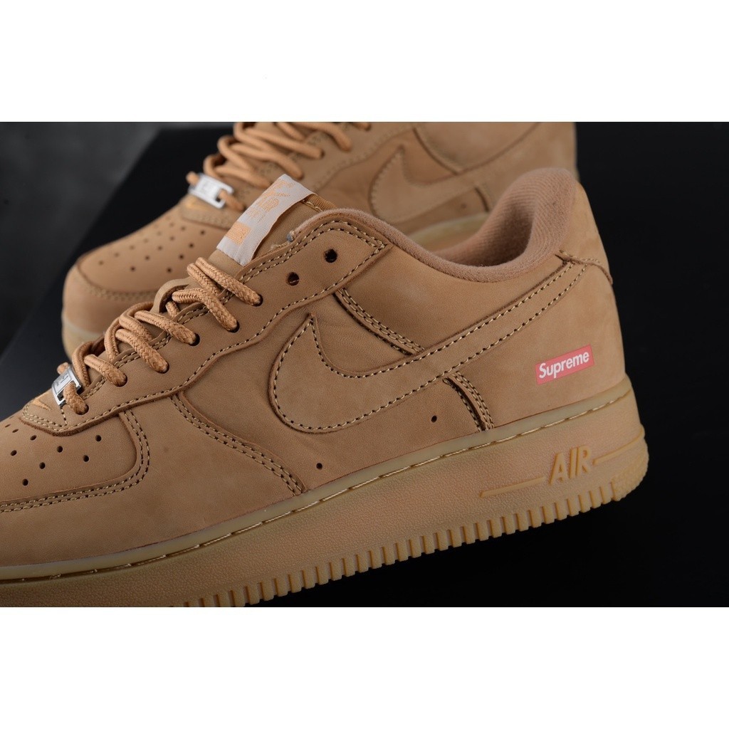 Supreme x Nike Air Force 1 low flax AF1 Supreme Joint name wheat (originals quality 100%) DN1555-20