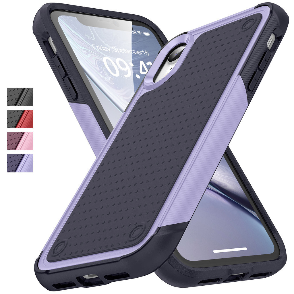 เคสโทรศัพท์มือถือ PC แข็ง นิ่ม กันกระแทก ปิดด้านหลัง สองชั้น สําหรับ iPhone 11 12 13 Pro Max 14 XR X