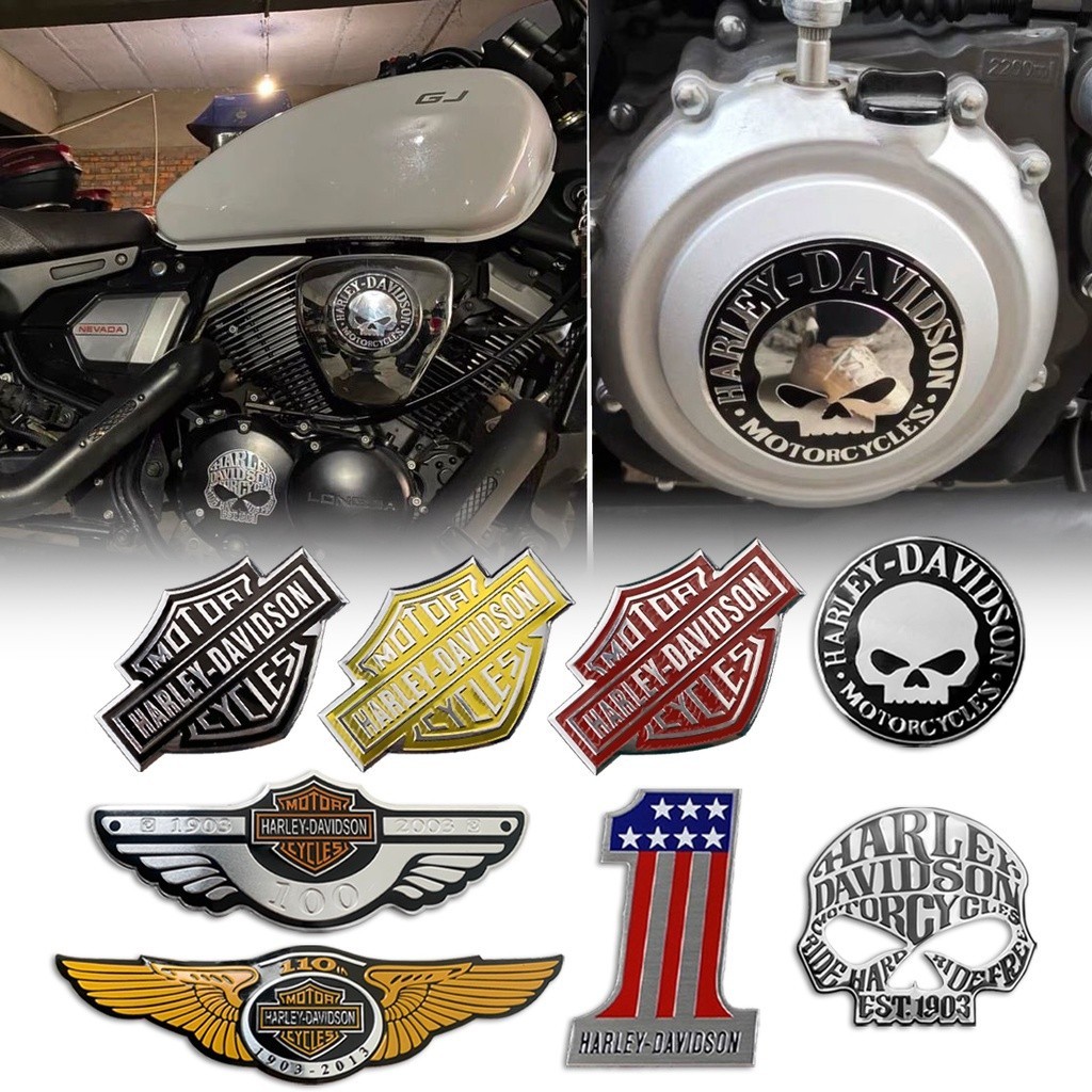 สติกเกอร์โลหะ ลายโลโก้ Harley Davidson 3D สําหรับติดตกแต่งหมวกกันน็อครถจักรยานยนต์ Harley Davidson