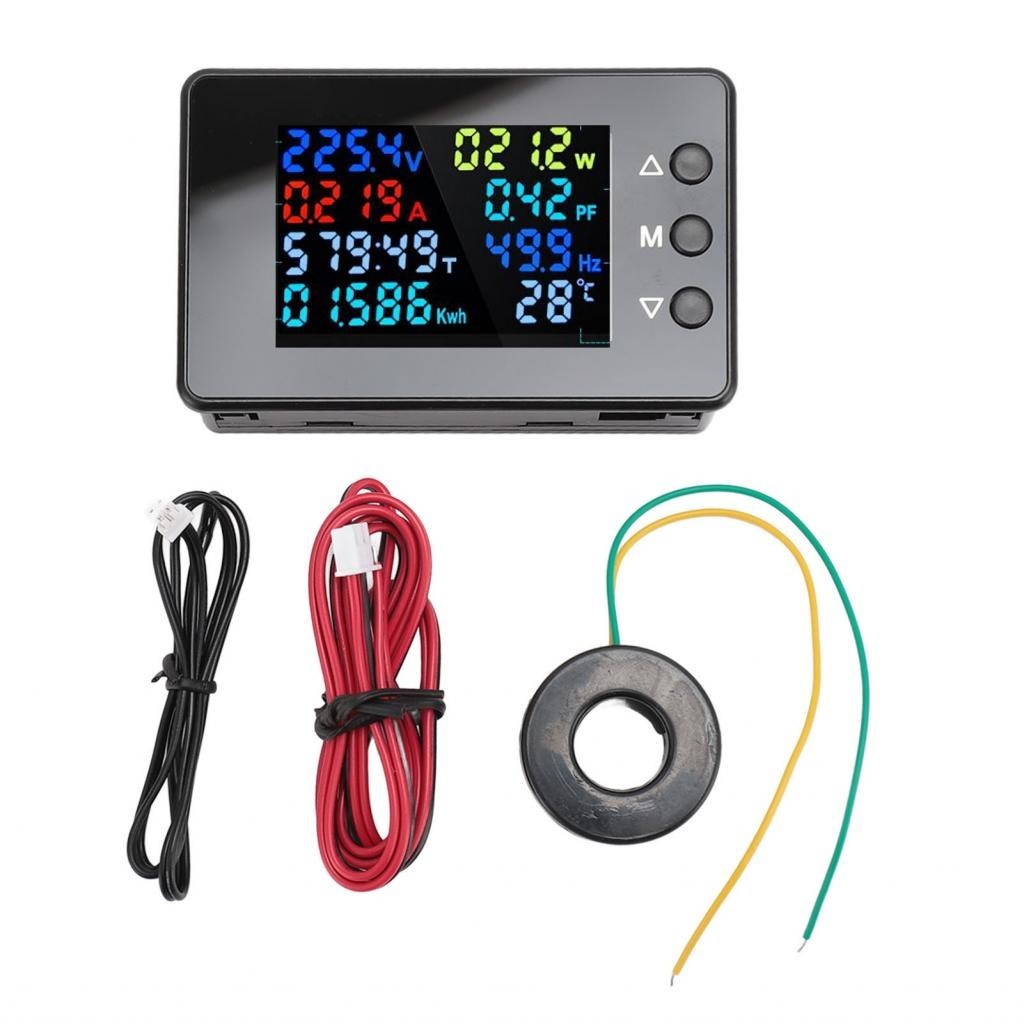 AC Digital Voltmeter Ammeter LCD Display Voltage Current Meter Digit NEW