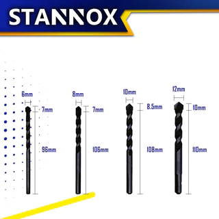 ดอกสว่านหัวธนู STANNOX เจาะเหล็ก ปูน คอนกรีด กระเบื้อง เซรามิก