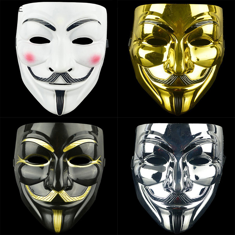 [JJCW] หน้ากากแฟนซี ลาย Anonymous Vendetta Guy Fawkes Hacker สําหรับผู้ใหญ่ เหมาะกับงานปาร์ตี้ฮาโลวีน QQW