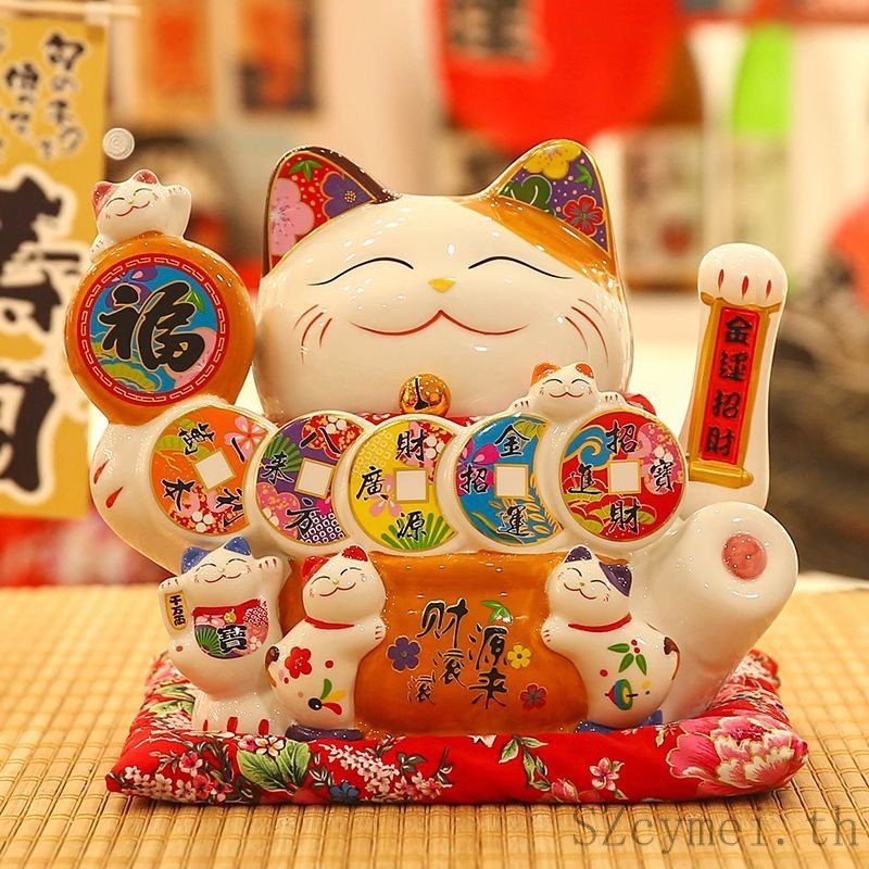 🌈 พร้อมส่งจ้า 🌈แมวกวัก นําโชค ญี่ปุ่น/ ของขวัญกวนๆ/ แมวกวัก/แมวกวักกล้ามโต ตุ๊กตาแมวนําโชค ขนาดใหญ่ แบบเขย่าอัตโนมัติ สําหรับตกแต่งบ้าน ห้องนั่งเล่น