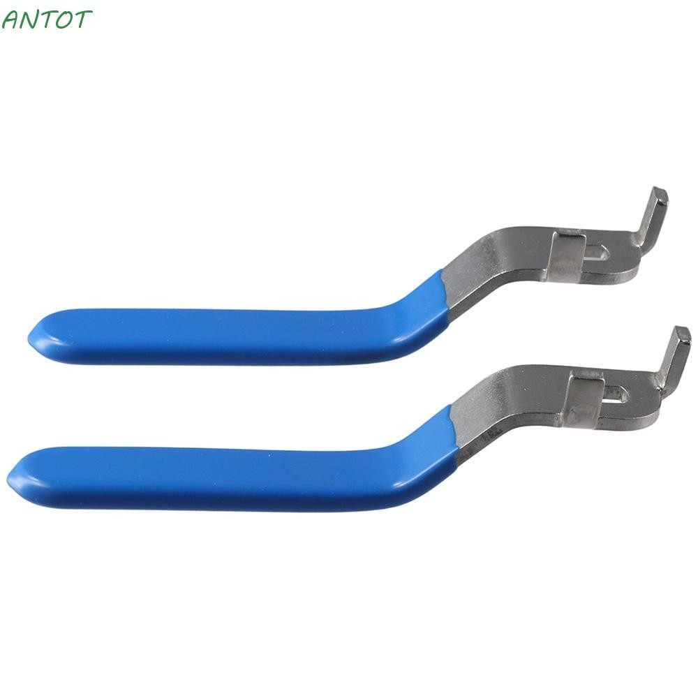 Antot มือจับวาล์วบอล ด้านซ้าย สเตนเลส พลาสติก สีฟ้า DN25 2 ชิ้น