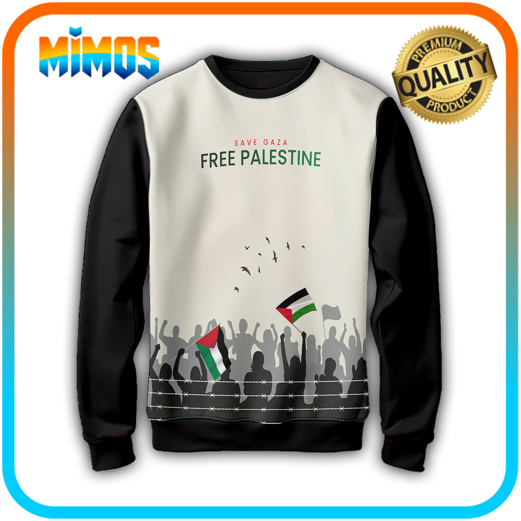 เสื้อสเวตเตอร์เด็ก S1202 Save Gaza 3D Childrens Game S1202 Save Gaza_SW เสื้อผ้าเกมสําหรับเด็ก 3D - 