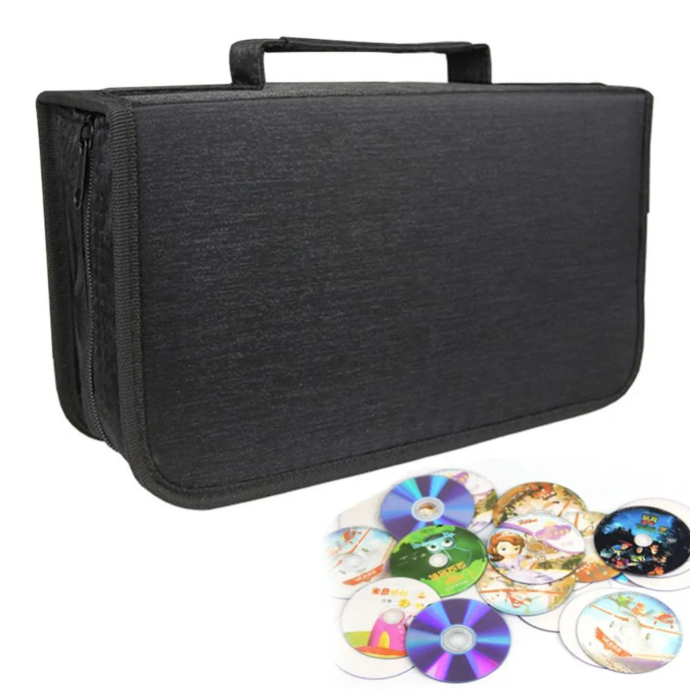 Fashionhubz CD Storage Bag, 128 Disc Binder Travel Disc Box, Car Mount Zipper Waterproof Booklet DVD Storage Bag Album ราคา ถูกที่สุด ดีลบีเคเค แกลเลอรีภาพที่ 6