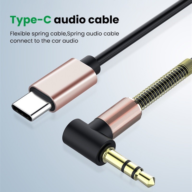 Marjay สายสัญญาณเสียงดิจิทัล type-c เป็น AUX ตัวผู้ 3.5 มม.