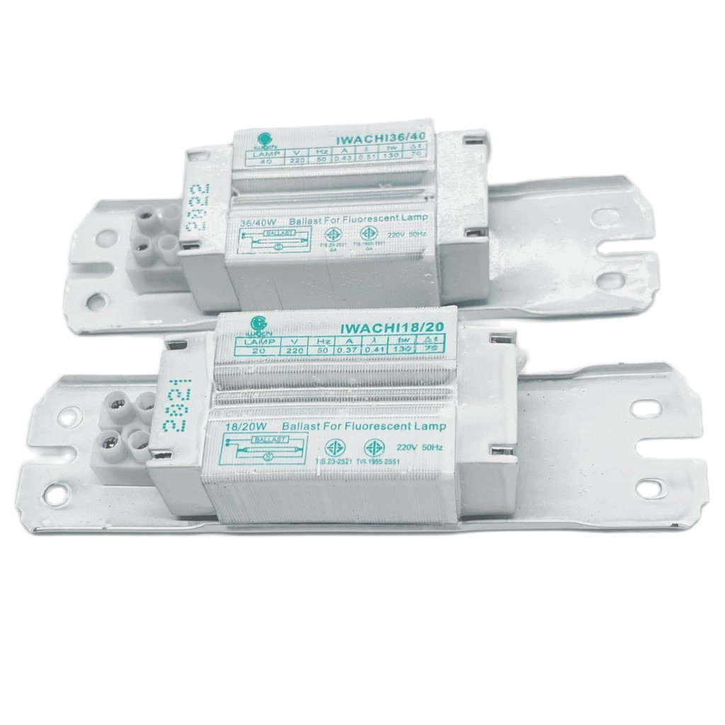 IWACHI บัลลาสต์ แกนเหล็ก อิวาชิ 18w 20W 32w 36w 40w. (สินค้าใหม่ พร้อมจัดส่ง) บัลลาสต์ขดลวด บัลลาสต์ ราคาส่ง  ตัวละ 50.-