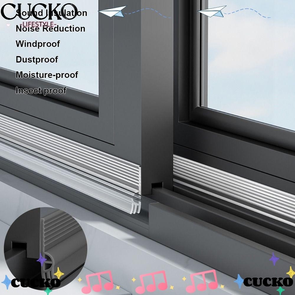 Cucko แถบซีลหน้าต่างบานเลื่อน 2/4 ม. กันลม มีกาวในตัว แยกเสียงรบกวน กันชน TPE ใช้ในครัวเรือน