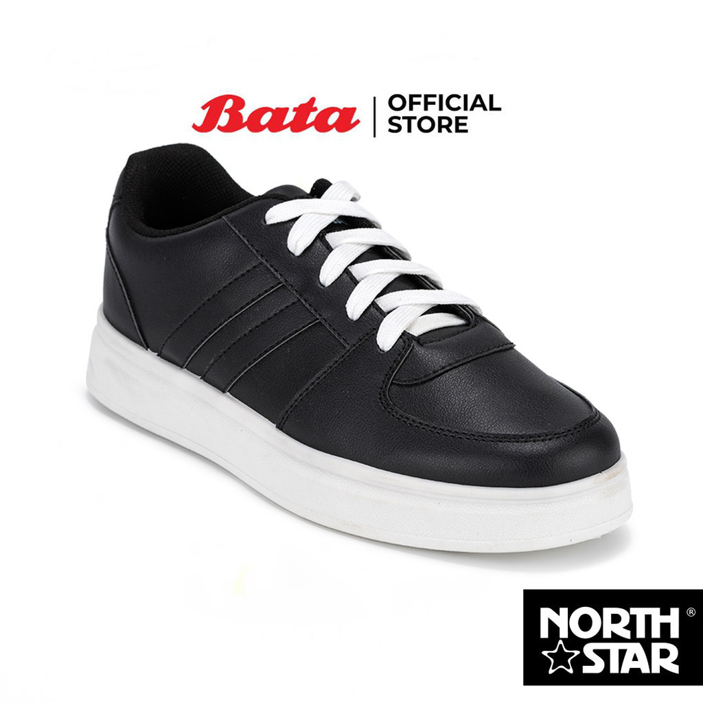 Bata บาจา by North Star รองเท้าผ้าใบสนีคเกอร์แฟชั่น แบบผูกเชือก สำหรับผู้หญิง สีขาว 5201108 สีดำ 5206108