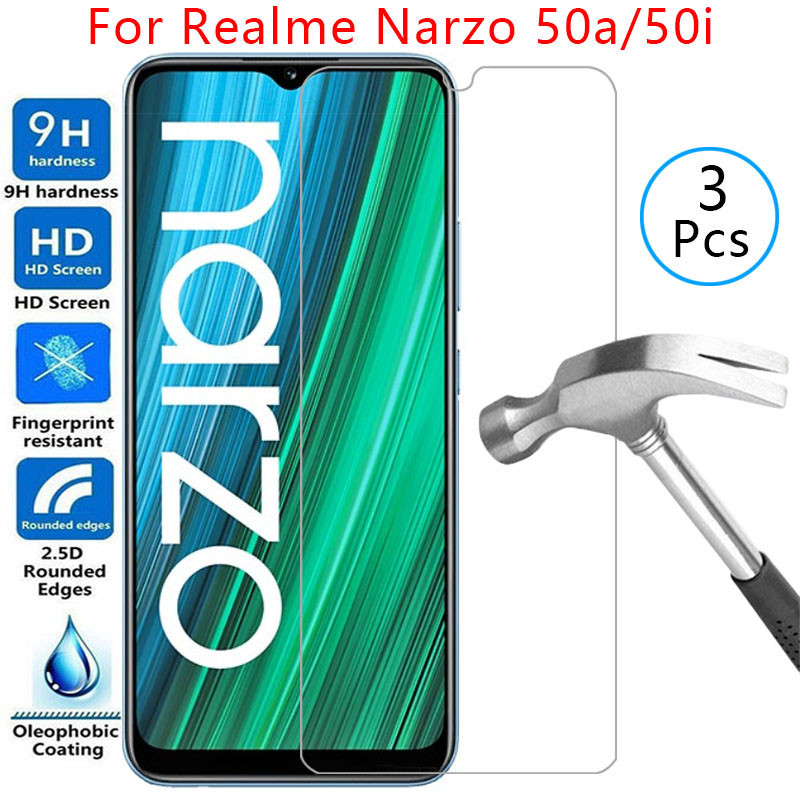 เคสสําหรับRealme Narzo 50a 50i Prime CoverกระจกนิรภัยบนNarzo50a Narzo50i 50 AIA.