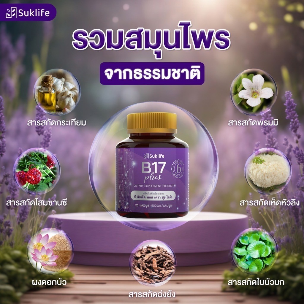 สุขไลฟ์ บี17 !!!ร้านนี้ของแท้!!! B17 Plus สมุนไพรกันลืม ดูแลเรื่องความจำและดวงตา