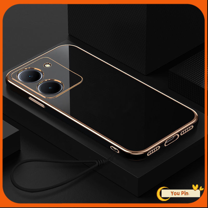 เคสโทรศัพท์มือถือ ชุบตรง 6D สําหรับ Vivo Y27 Y27S Y36 4G 5G Y100 case Y17S Y02T Y02S Y02 Y02A Y16 Y1