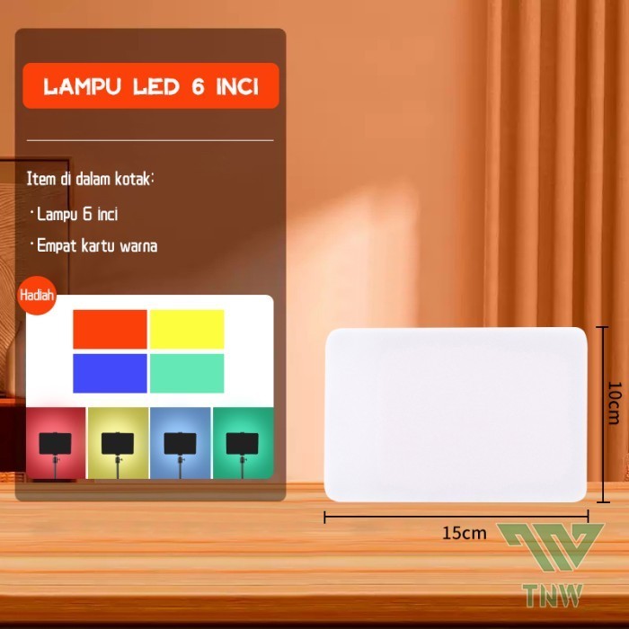 Tnw Photo Light LED Video Light ขาตั้งกล้องแหวน Live Vlogging - ไฟ 6 นิ้ว