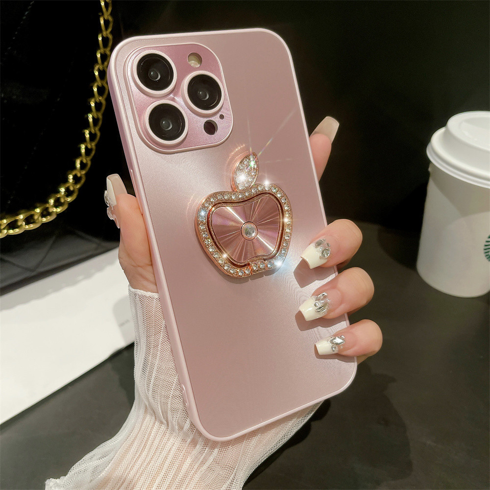 2-in-1 เคสโทรศัพท์มือถือแบบแข็ง กันกระแทก กันรอยเลนส์กล้อง ลายเพชร สําหรับ iPhone 11 12 13 14 15 pro max 14 15 plus