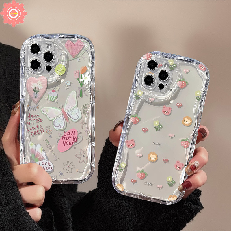 เคสโทรศัพท์มือถือ ลายกราฟฟิตี้ ดอกไม้ ผีเสื้อ หมี สําหรับ Oppo A57 A17 A96 A31 A53 A77 A15 A16K A74 A76 A95 A17K A16s A18 A78 A38 A16 A58 A9 A3s A92 A5 A54 A5s A7 A33 A12 Reno 10 6 4F 11 5 เคสนิ่ม