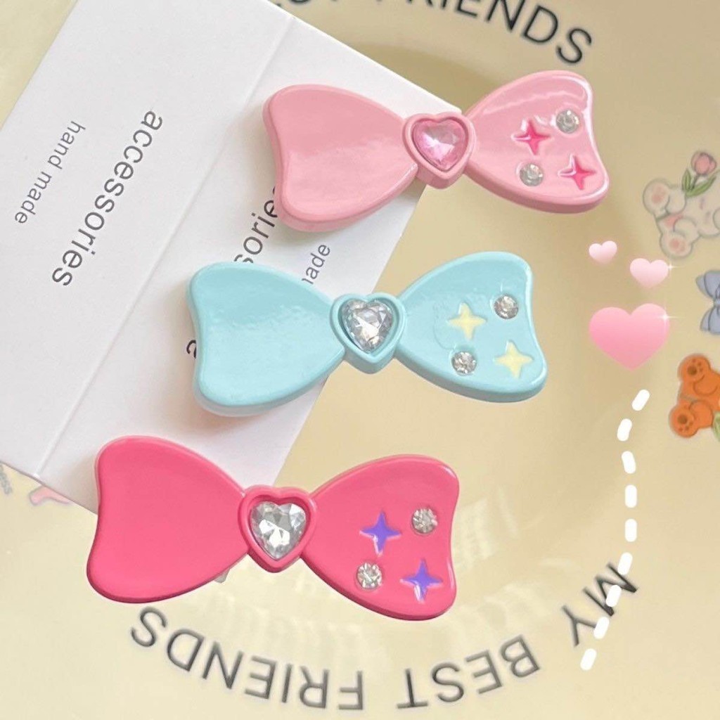 พร้อมส่ง  ราคา/ชิ้น กิ๊บติดผม กิ๊บโบว์  รูปหัวใจ ดาว ประดับโบว์ น่ารัก หวานแหวว เครื่องประดับ แฟชั่นสําหรับผู้หญิง