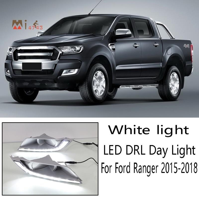 【Mi4743】ไฟตัดหมอก Led DRL สําหรับ Ford Ranger 2015-2018 1 คู่
