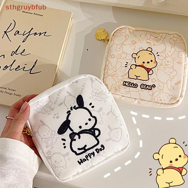 Sthb Sanrio Kawaii Pacha Dog กระเป๋าผ้าอนามัย แบบพกพา สําหรับเด็กผู้หญิง นักเรียน