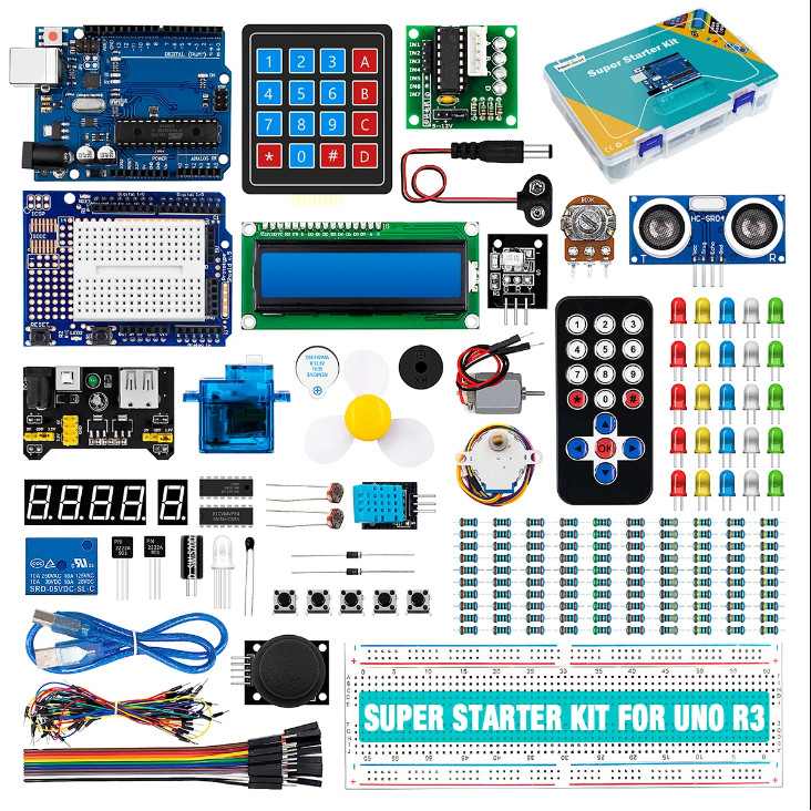 Ready Arduino Super Starter Kit/ชุดการเรียนรู้สําหรับโครงการ Arduino Uno R3 Arduino พร้อมการสอน