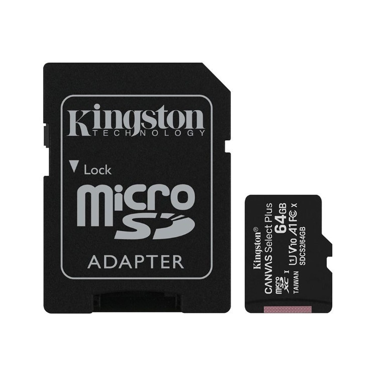 64 GB MICRO SD CARD (ไมโครเอสดีการ์ด) KINGSTON CANVAS SELECT PLUS (SDCS2/64GB)