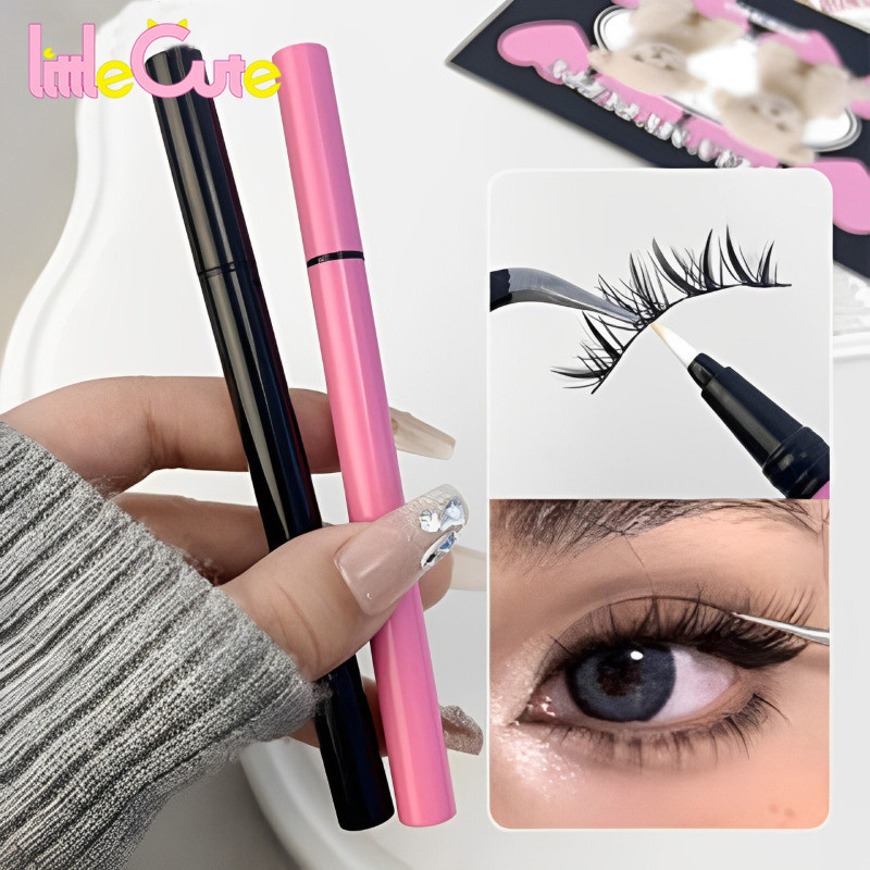 ปากกากาวติดขนตา - 2-IN-1 อายไลเนอร์ มีกาวในตัว - โปร่งใส, แห้งเร็ว, ติดทนนาน, กันน้ํา - เครื่องมือต่อขนตา - เครื่องมือแต่งหน้าตา