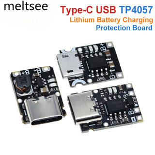 บอร์ดโมดูลป้องกันแบตเตอรี่ลิเธียม Type-C USB TP4057 1A TP4056 พร้อมตัวป้องกันอุณหภูมิ