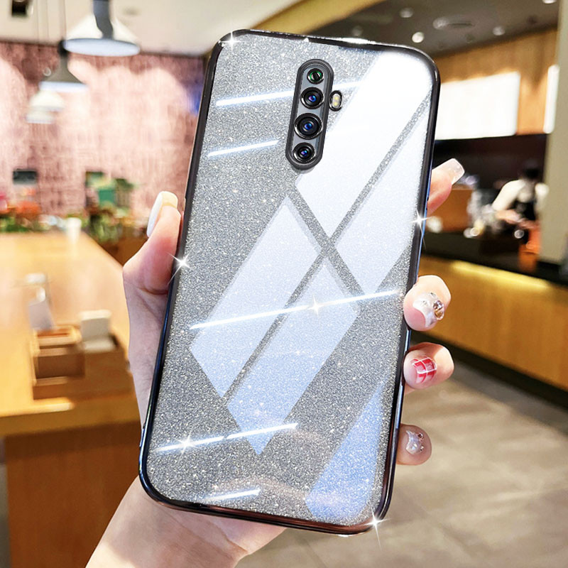 เคส Oppo Reno2 F Reno2 Z Reno3 A91 แฟชั่น ผงกลิตเตอร์ กันกระแทก ซิลิโคน เคสโทรศัพท์ เคสป้องกัน