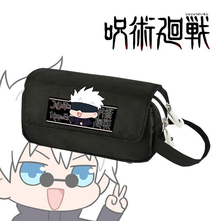 Gojo Satoru Jujutsu Kaisen กระเป๋าเครื่องเขียน กระเป๋าดินสอ สองชั้น ความจุขนาดใหญ่ สําหรับนักเรียน