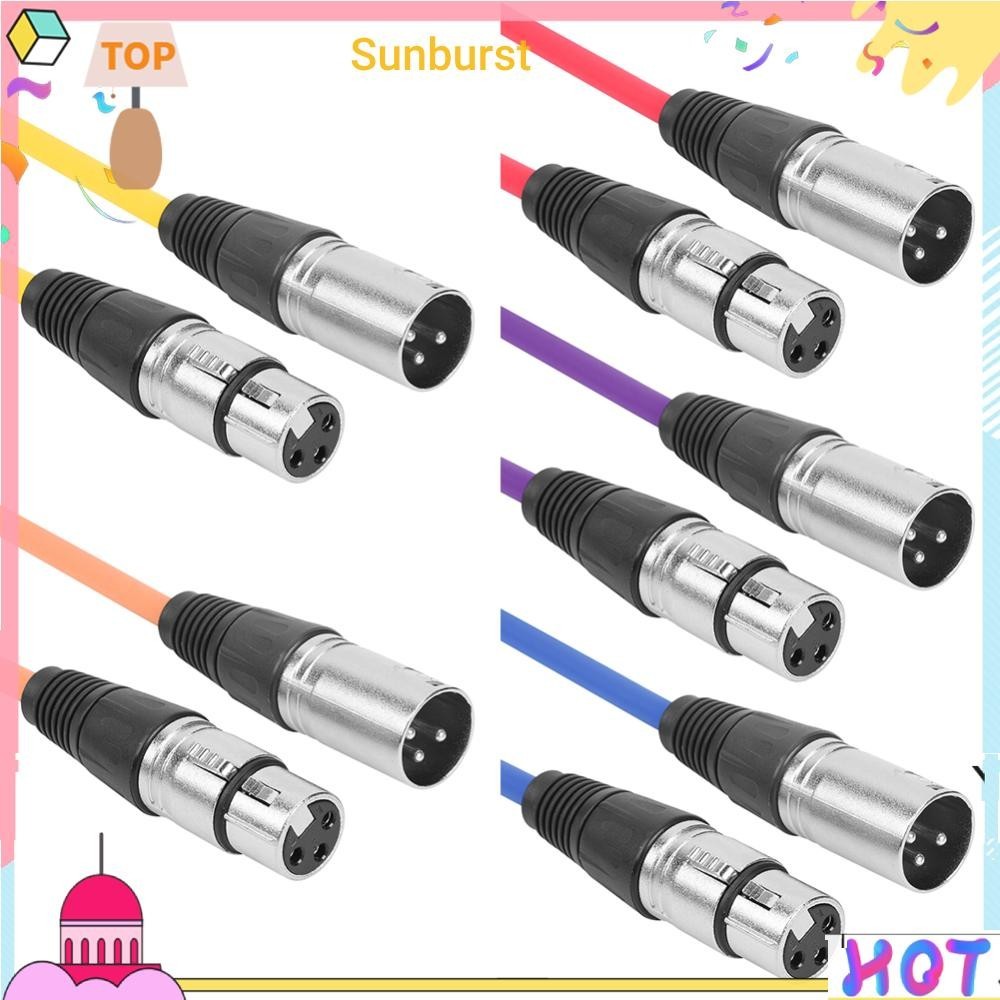 สายเคเบิล XLR 3Pin ตัวผู้ เป็นตัวเมีย ยาว 1 เมตร สําหรับไมโครโฟน [Sunburst11.th]
