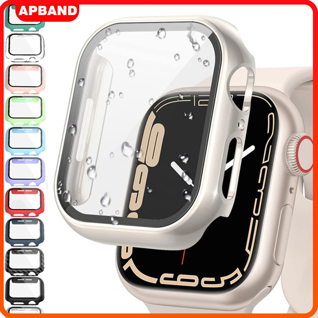 เคส Watch + ฟิลม์กระจกในตัว Case for Watch Ultra/SE 3 2 Series 11 10 9 8 7 6 เคสกระจก ขนาด41/40mm 46/44/45
