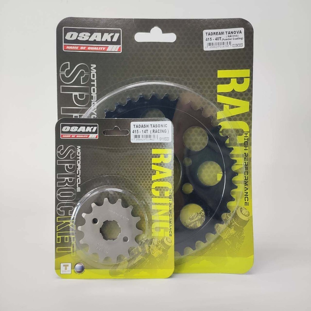 OSAKI Racing Series (415) สเตอร์หน้า+หลัง DASH,SONIC,LS,ดุมย่อ สเตอร์เกรดสนามแข่ง ทุกขนาด ทุกเบอร์ ของแท้ อะไหล่ทดแทน