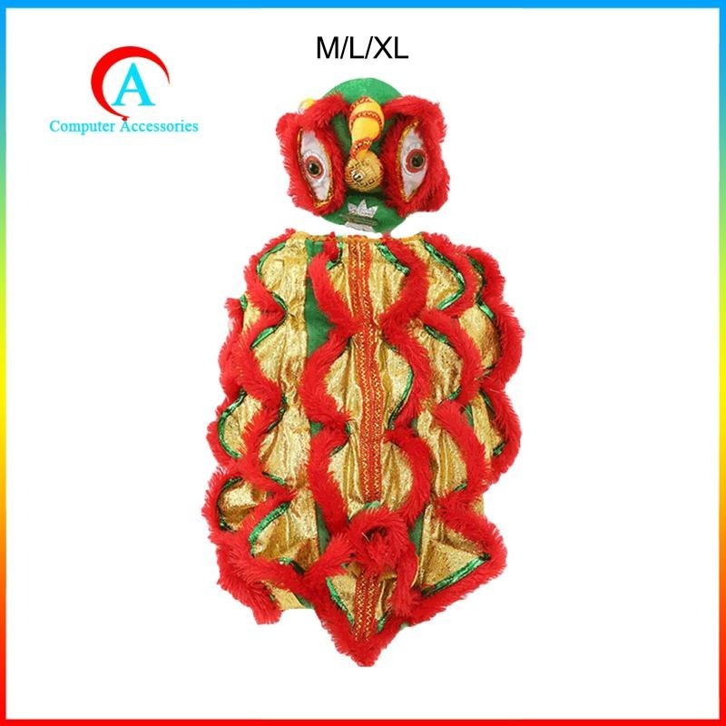 [ เสื้อผ้าสัตว์เลี้ยง ชุดคอสเพลย์ เทศกาลปีใหม่ รูปสิงโต สําหรับสุนัข แมว