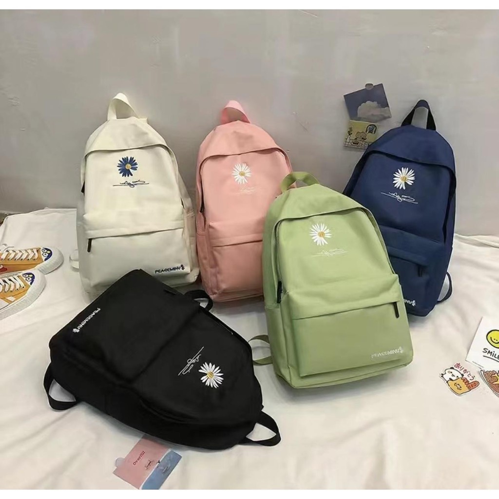 【พร้อมส่ง】กระเป๋านักเรียนเวอร์ชั่นเกาหลีของกระเป๋าเป้เดซี่ขนาดเล็กป่าความจุขนาดใหญ่