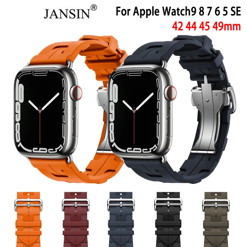 สายนาฬิกาข้อมือซิลิโคน สําหรับ iwatch ultra band 44 มม 45 มม 49 มม 42 มม 45 มม i Watch Series