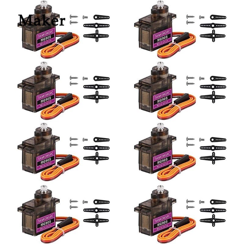Mg90s เกียร์โลหะ อะนาล็อก RC Micro Servo 180° 360° Sg90 MG90 เครื่องบินอัพเกรด สําหรับรถยนต์ เรือ Tr