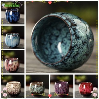 Moliha ถ้วยชาเซรามิค ลายพอร์ซเลน สไตล์ญี่ปุ่น สร้างสรรค์ สํา…