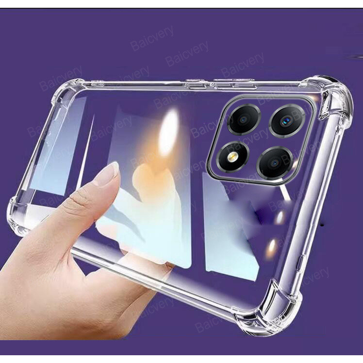 สําหรับ Honor 200 สมาร์ท X7C 5G ALT-NX1 4G ใสโปร่งใส Soft TPU เคสซิลิโคนฝาหลัง