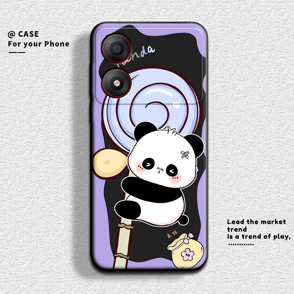 เคสโทรศัพท์มือถือ ซิลิโคนนิ่ม กันกระแทก ลายการ์ตูนแพนด้าน่ารัก สําหรับ ZTE Blade A34 A54 A54