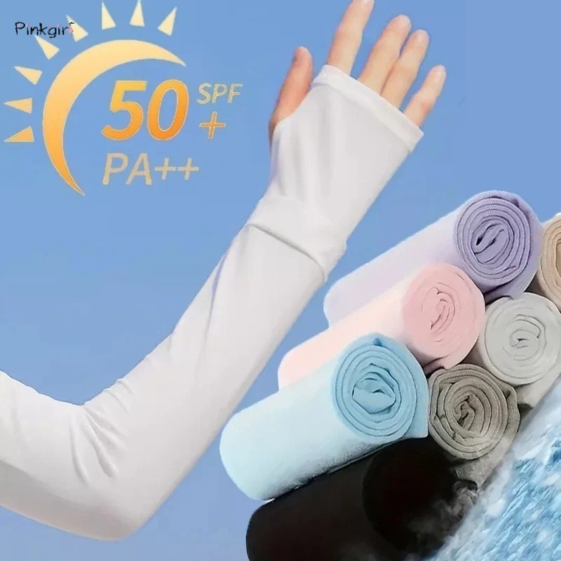 ผู้หญิง ผู้ชาย ระบายอากาศ บาง ป้องกันแดดเผา แขน ฤดูร้อน น้ําแข็ง ระบายความร้อน วิ่ง ขี่จักรยาน แขนยาว ทุกเพศ ป้องกันแสงแดด ขับรถ