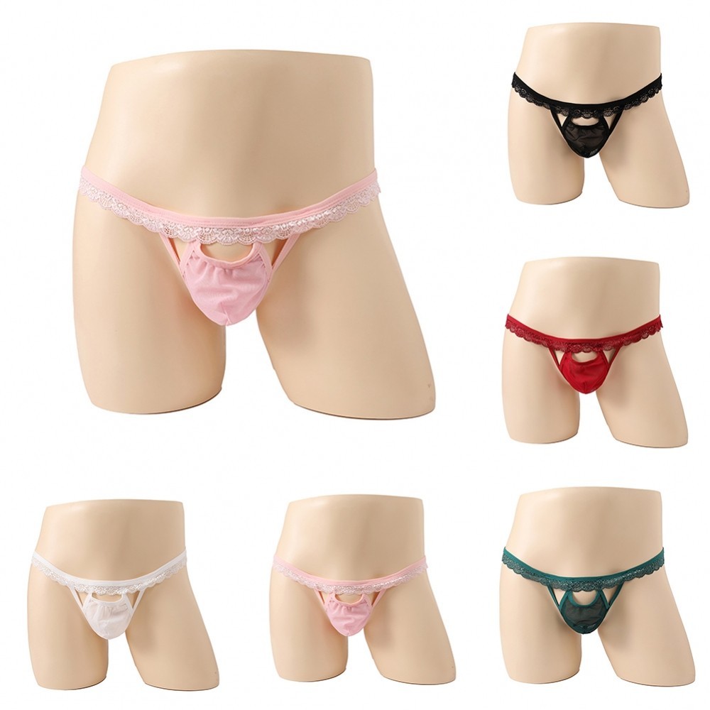ผู้ชายbreathable Comfort G-stringน้ําหนักเบาชุดชั้นในกางเกงตาข่ายดูผ่าน