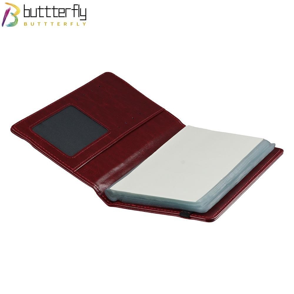 Buttterfly สมุดนามบัตร หนัง PU ยืดหยุ่น แบบพกพา 120 ใบ