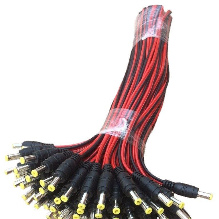 สายเคเบิลเชื่อมต่อกล้องวงจรปิด DC ทองแดงบริสุทธิ์ 12V 24V 0.09 มม.