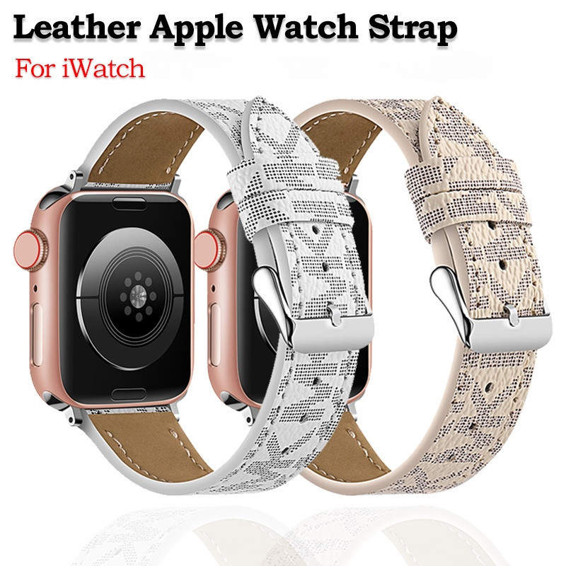 สายนาฬิกาข้อมือหนัง หรูหรา แบบเปลี่ยน สําหรับ Apple Watch Ultra2 Ultra 9 8 7 6 5 SE 4 3 iWatch 49 มม. 45 มม. 41 มม. 44 มม. 40 มม. 42 มม. 38 มม.