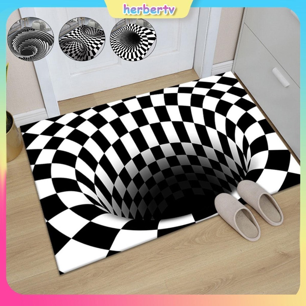 พรมปูพื้น กันลื่น ลายภาพลวงตา 3D สําหรับห้องครัว ห้องนั่งเล่น SHOPSBC1959