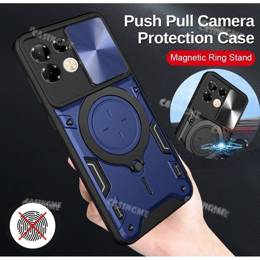 Infinix GT 20 Pro 2024 เกราะกันกระแทกสําหรับ infinixGT20Pro infinix GT20Pro GT20 GT 20 Pro 20Pro 4G 5G Push ดึงกล้องปกป้องเคสโทรศัพท์รถแหวนแม่เหล็กฝาครอบด้านหลัง