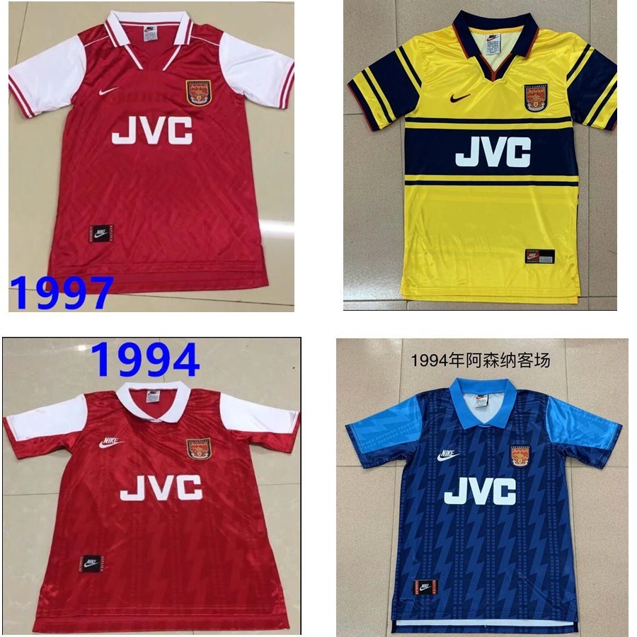 Arsenal Retro เสื้อฟุตบอลคุณภาพสูง สำหรับทีมเหย้าและเยือน
