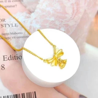 🧡ร้านไทยพร้อมส่ง🧡 สร้อยคอ สร้อยทอง จี้รูปโบว์ เครื่องประดับ แฟชั่น สำหรับผู้หญิง สไตล์เกาหลี N177