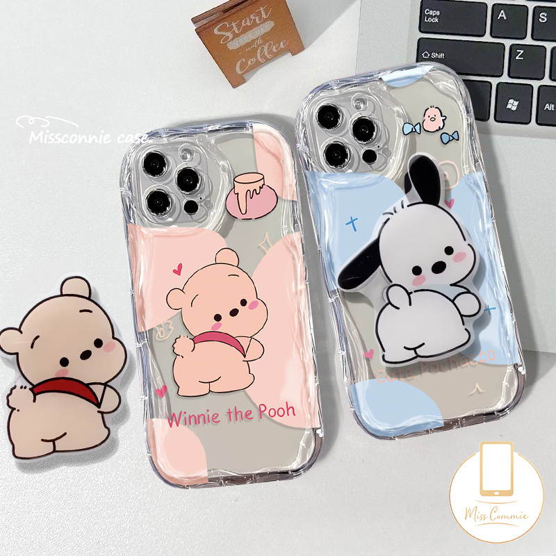 เคสโทรศัพท์มือถือ ลายการ์ตูนหมีพูห์ ลูกสุนัข สําหรับ Oppo A57 A18 A9 A7 A12 A76 A58 A78 A15 A17 A16 A38 A5s A16s A31 A3s A74 A53 A17K A77 A54 A92 A5 A33 A95 A16K A96 Reno 10 6 4F 5 เคสยึด